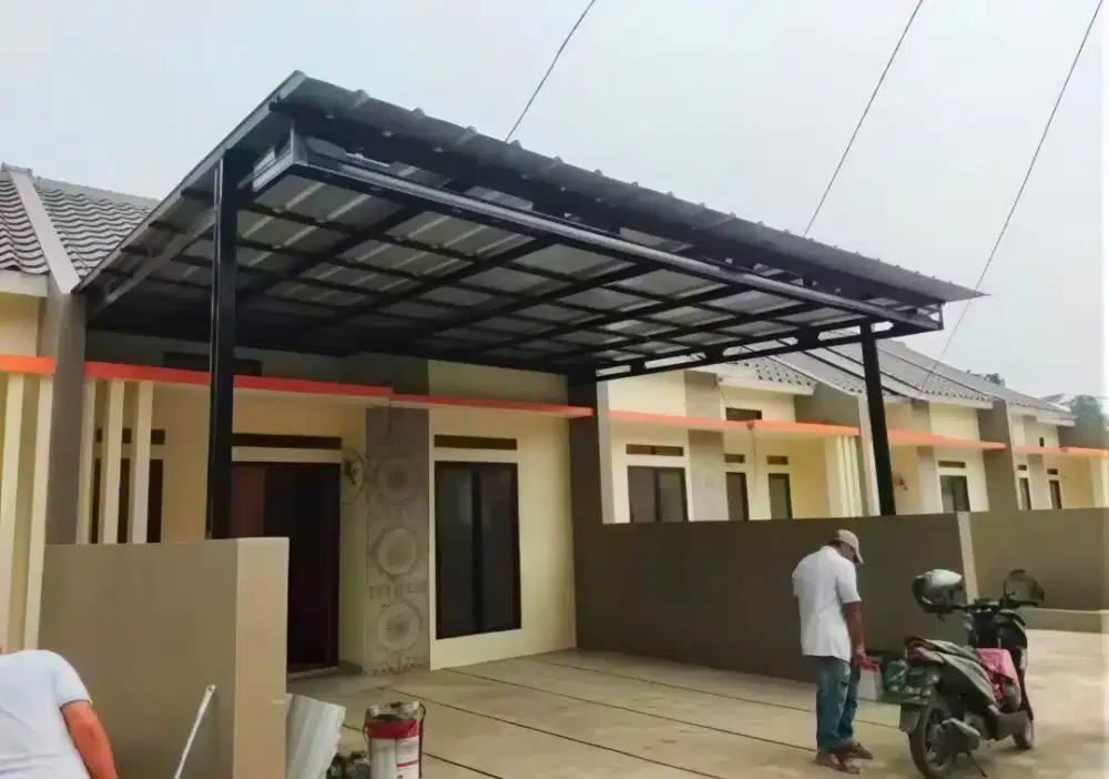 Kanopi baja ringan dan garasi