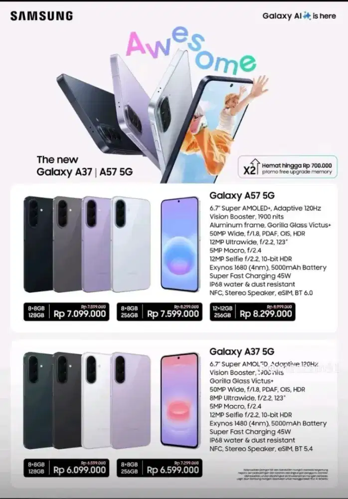 SAMSUNG GALAXY A37 DAN A57 NEW PRODUK