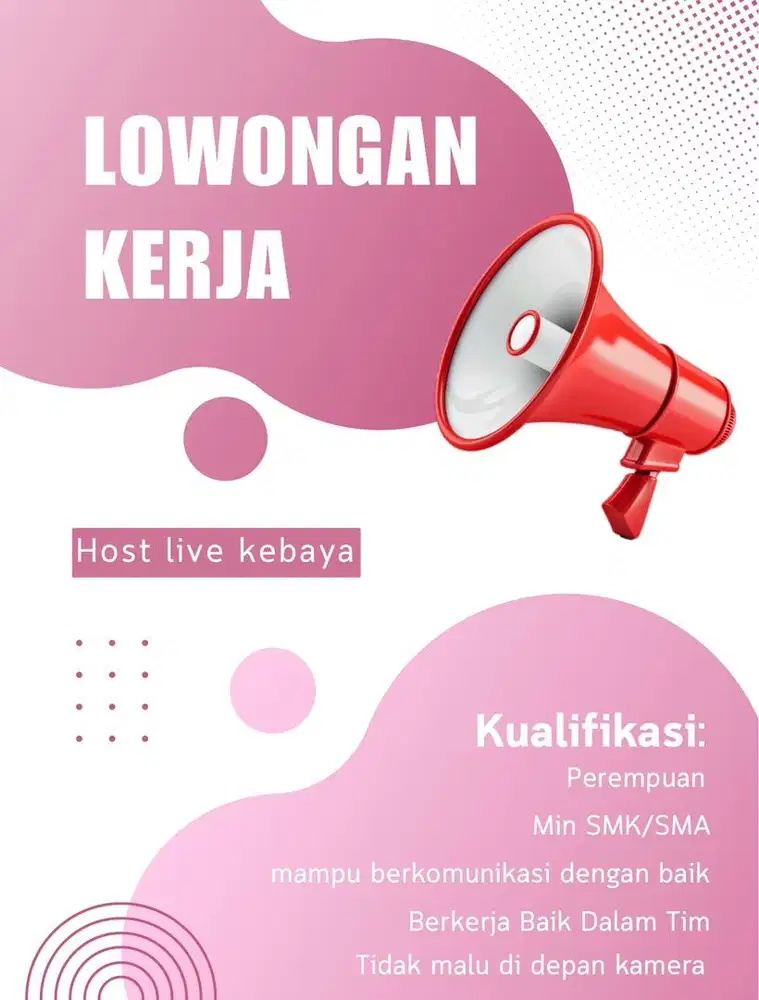 Lowongan pekerjaan hostlive streaming