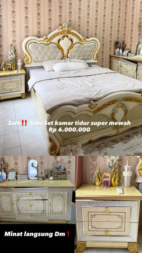 Di jual Kasur + Dipan + meja kecil + meja makeup