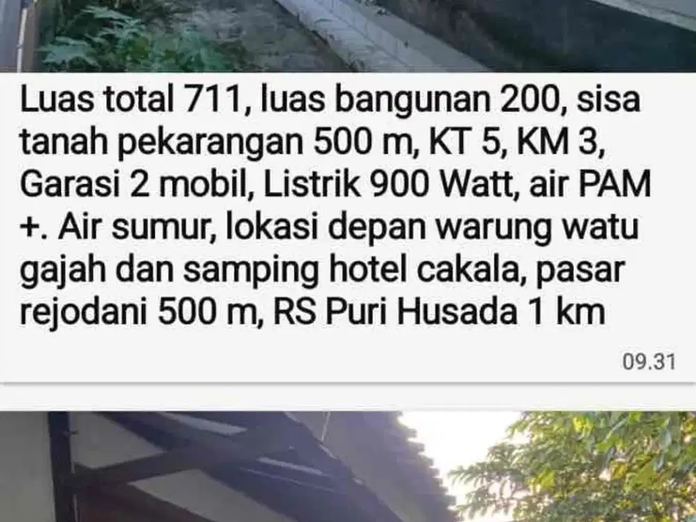 Dijual Rumah Nuansa Jawa depan Rumah makan Watoe Gadjah