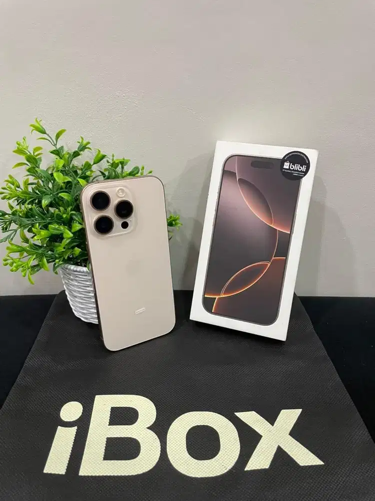 IPhone 16 Pro 128GB iBox Desert mulus Fullset Ori BH 94% Garansi On