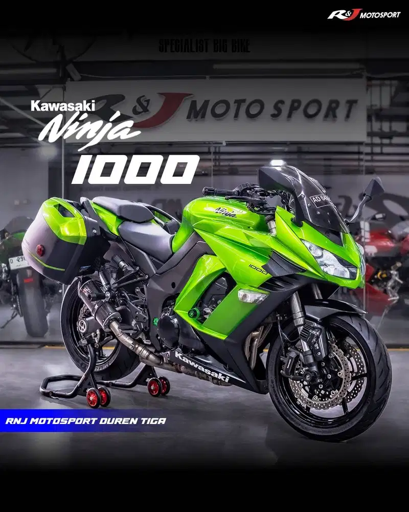 Kawasaki Ninja 1000 ZX10 ZX 10 Km 25.000an warna Hijau Full Paper  ‎   ‎