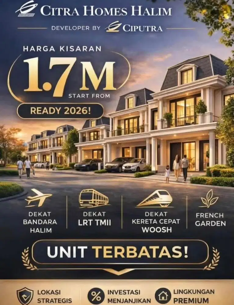 Rumah Modern Dekat Stasiun Woosh!