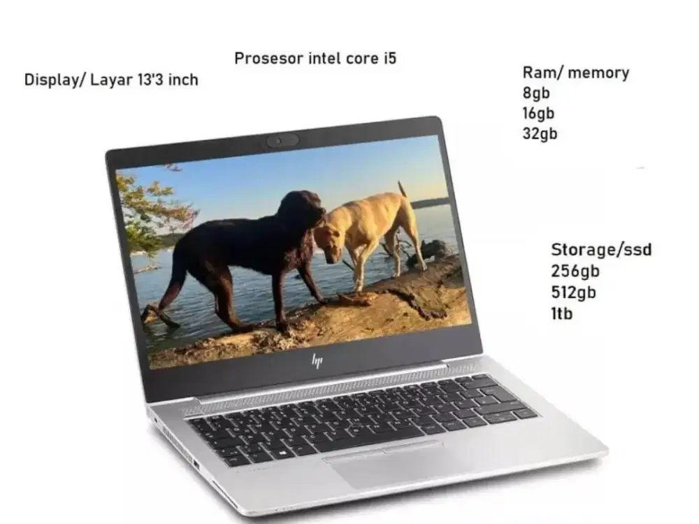 Laptop HP Elitebook 830 intel core i5 Gen 8 windows 10