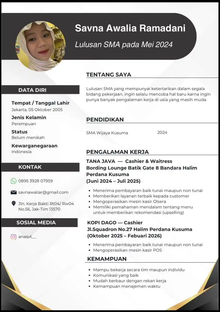 info lowongan pekerjaan bagian FnB