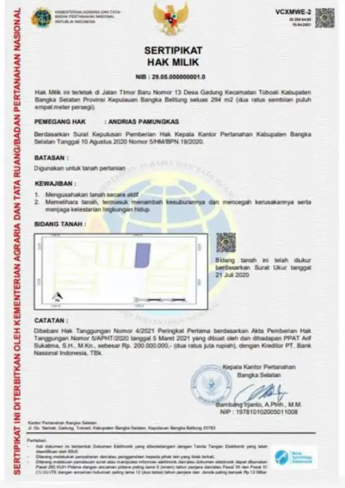 Jasa Kepengurusan Permohonan Penerbitan Sertipikat Tanah