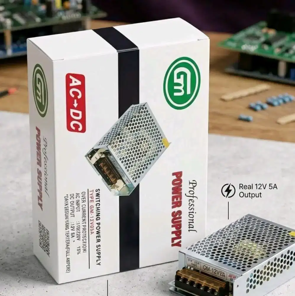 Power Supply Switching 12V 5A GM Professional - Full Ampere & Stabil