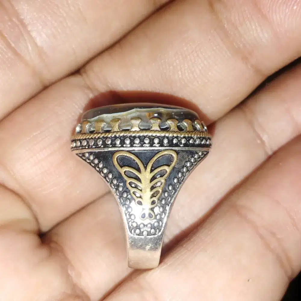 Ring Perak Suasa Arab Saudi tebal