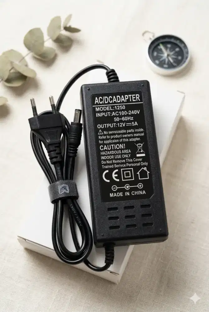 Adaptor LED Strip CCTV 12V 5A - Power Supply Desktop Model 12 Volt 5 A