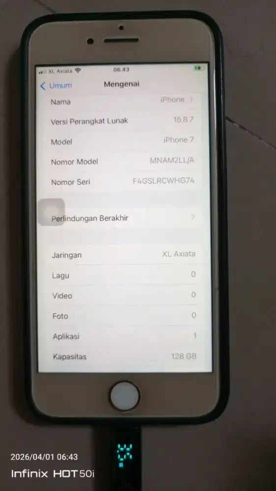 Iphone 7 kapasitas 128 Gb