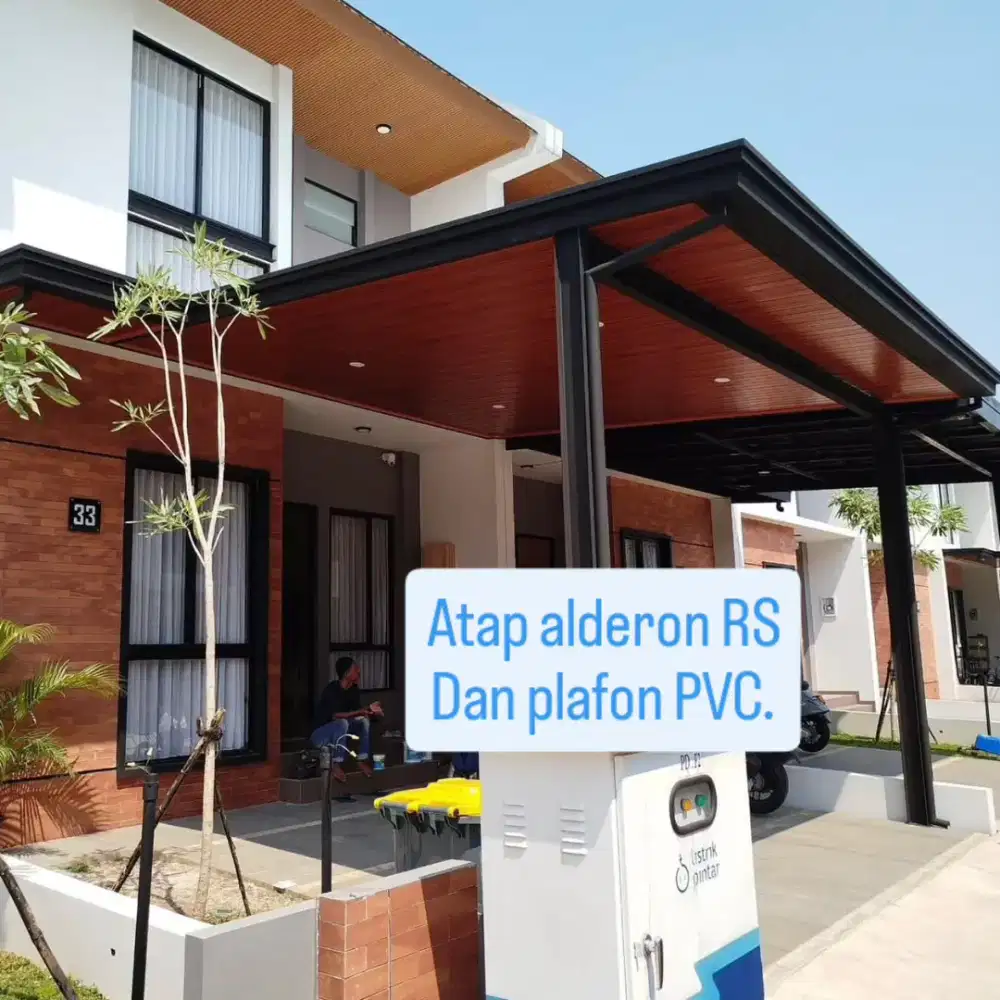Atap alderon double layer dan plafon PVC.