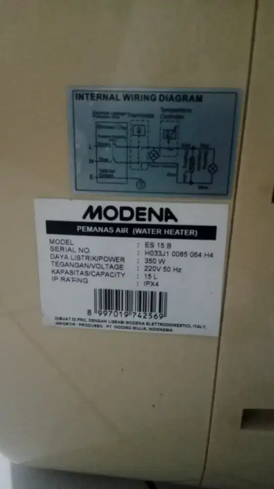 Jual Cepat Water Heater Modena