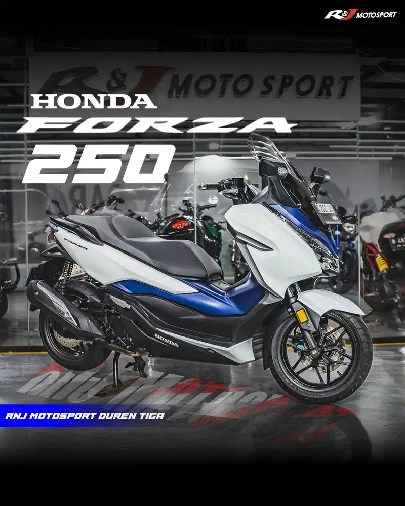 ‎Honda Forza 250 Km 14.000an Warna Biru Putih Full Paper  ‎
