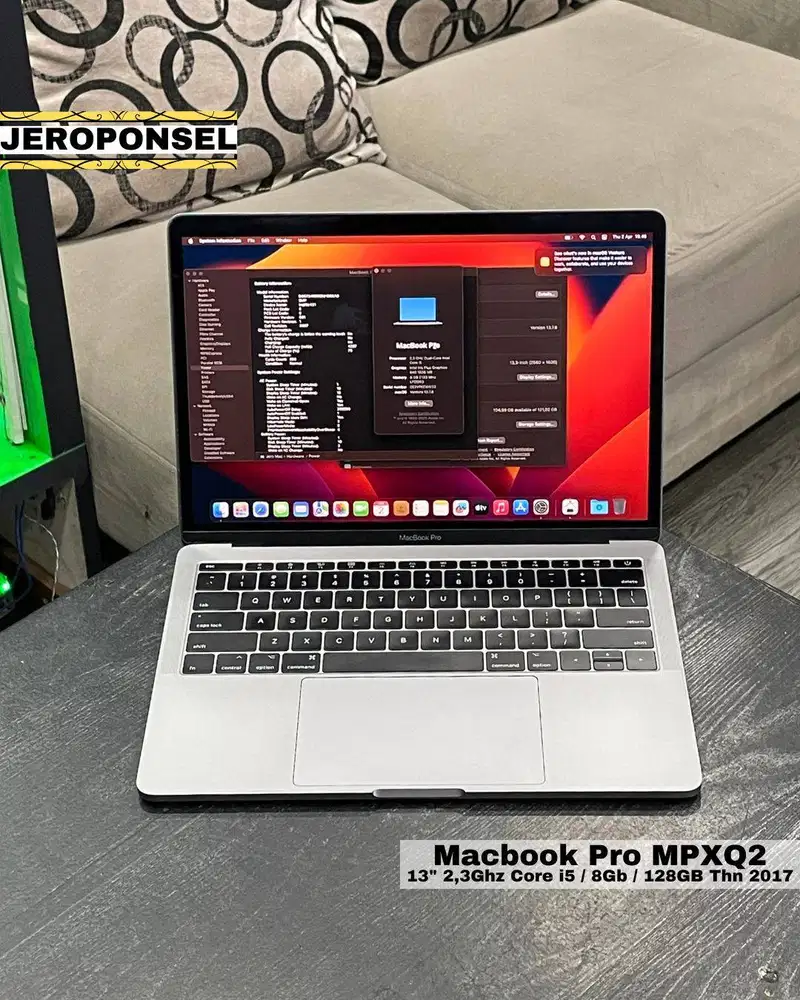 MACBOOK PRO 2017 13” 8/128GB GRAY EX IBOX MULUS ORIGINAL GARANSI