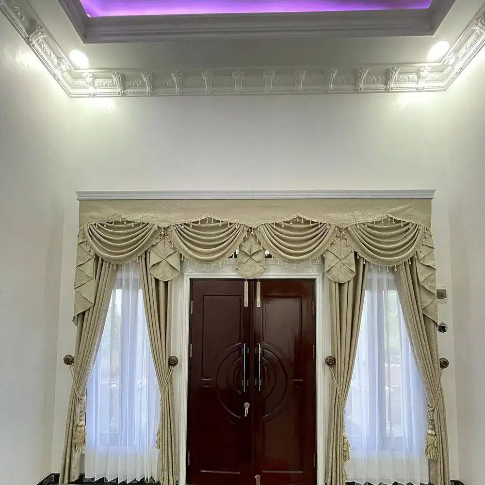 Jual Gorden Blackout Pasang Skat Klinik Hordeng Pintu Gordyn Vitrase