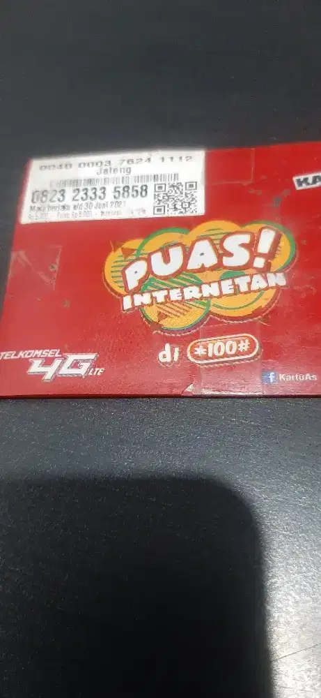 Jual nomor cantik as