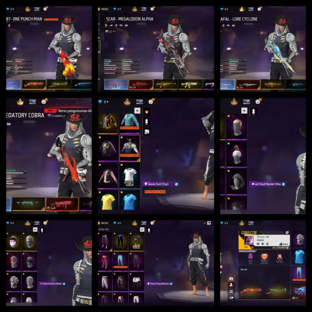 Ready stock akun free fire harga bisa di tawar yg mau beli buruan