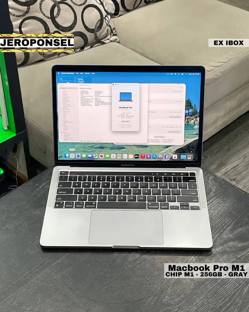 MACBOOK PRO M1 256GB SPACE GRAY EX IBOX MURAH ADA MINUS