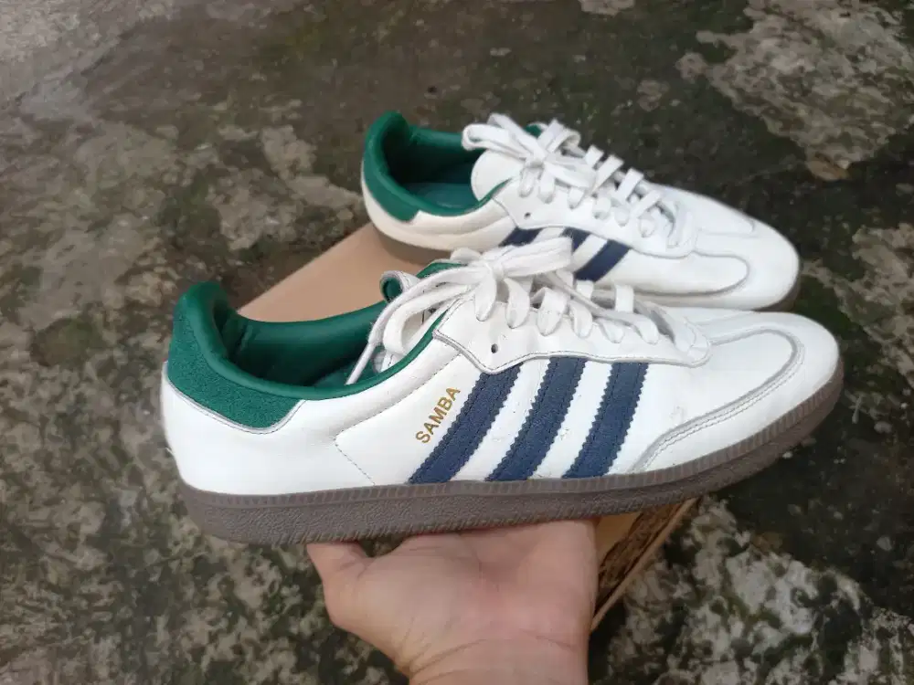 Adidas Samba Og cloud white collegiate green ori size 45