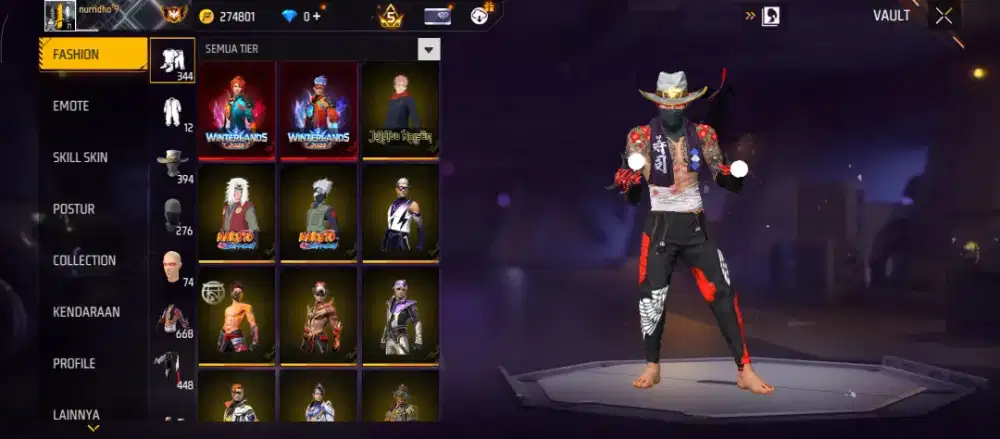 Jual akun ff COD wajib