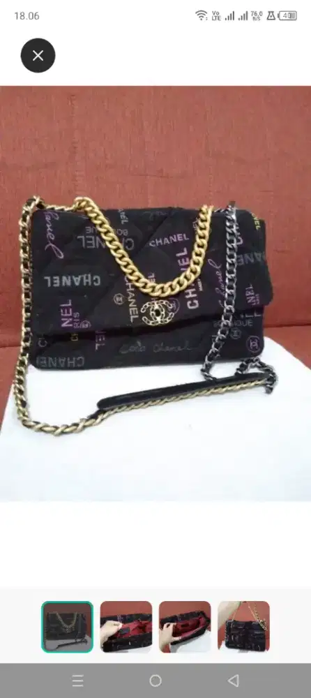 Tas wanita hitam cendol