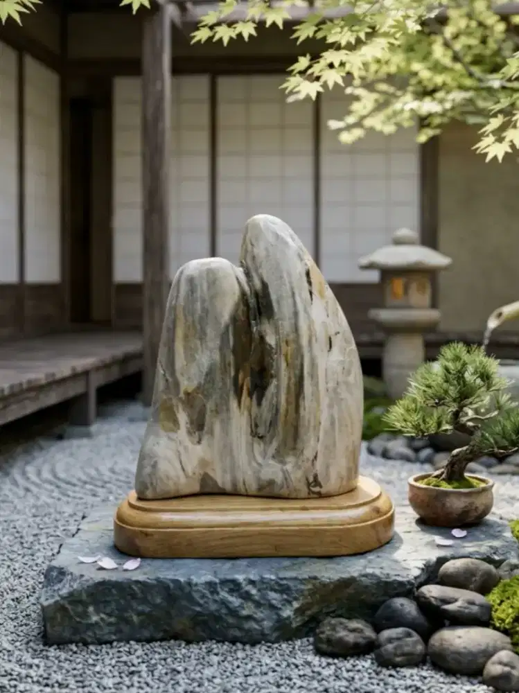 Pajangan Fosil Kelor Plus Tatakan