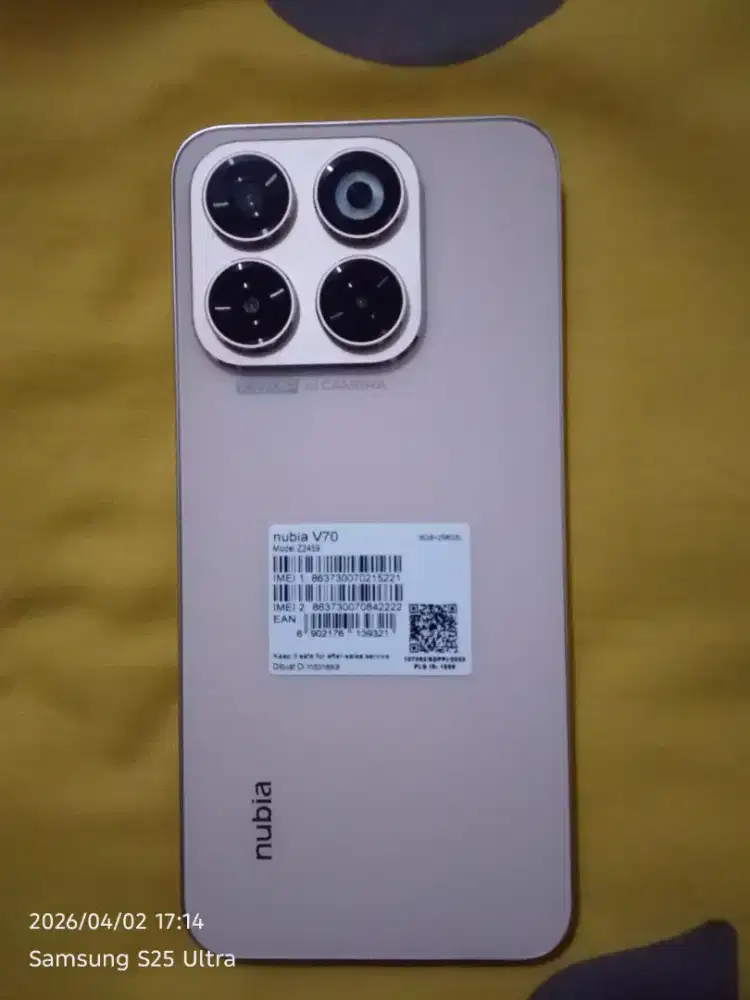 Dijual NUBIA V70 Gold