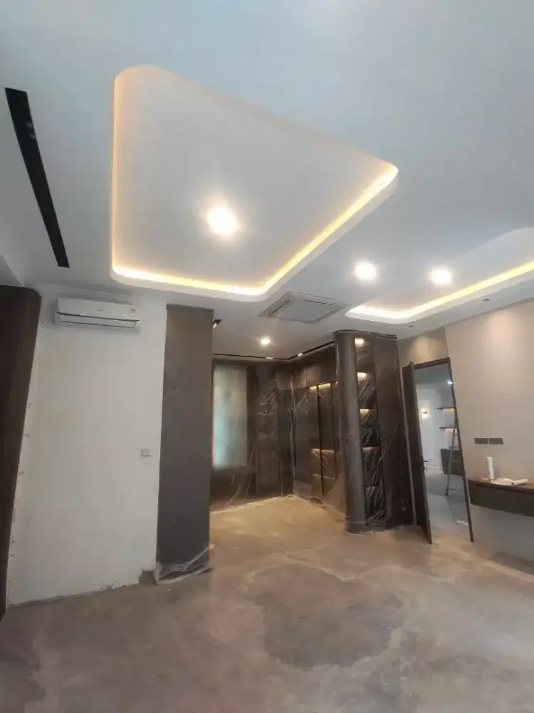 Jasa pasang dekor plafon gypsum dan partisi gypsum gudang dn kantor