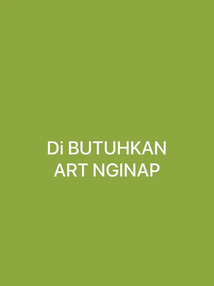 DI BUTUHKAN ART
