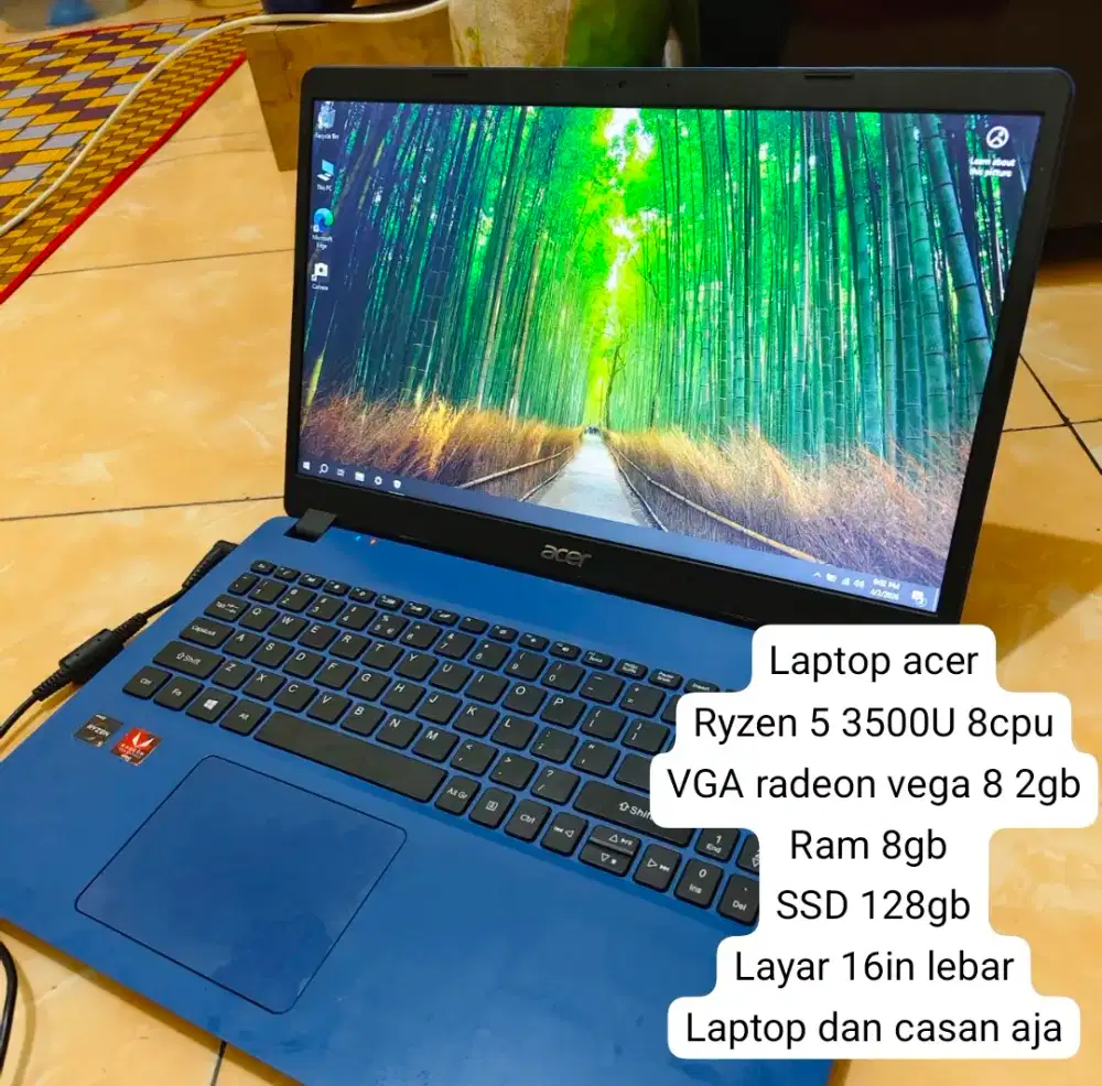 Laptop acer ryzen 5 3500U