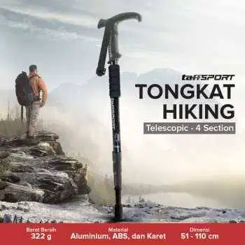 Tongkat Hiking Telescopic Trekking Pole Aluminium 110cm