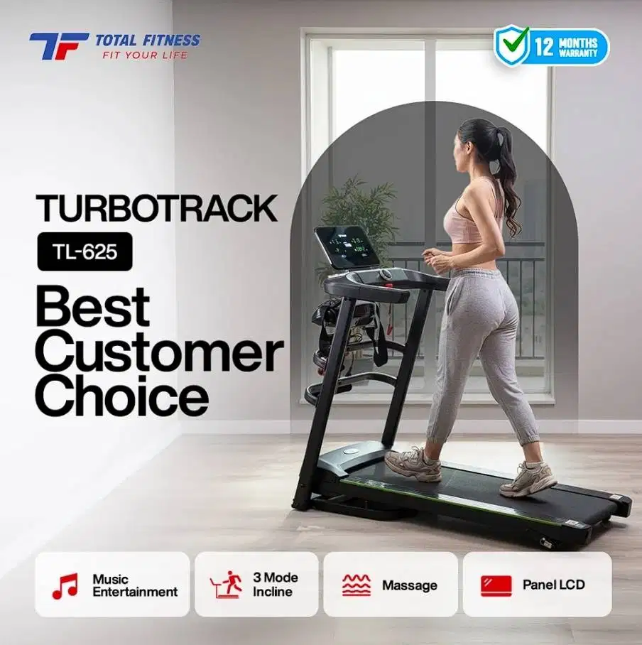 Treadmill TOTAL FITNESS TL 625 berolahraga di rumah