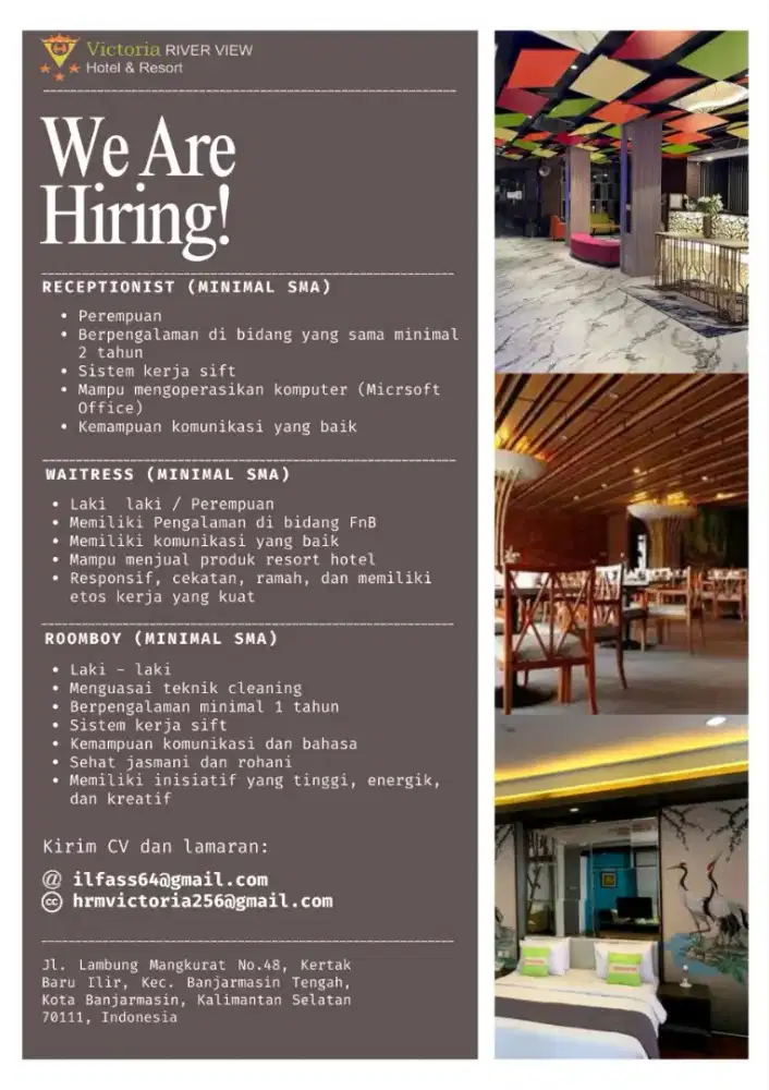 Lowongan staff hotel