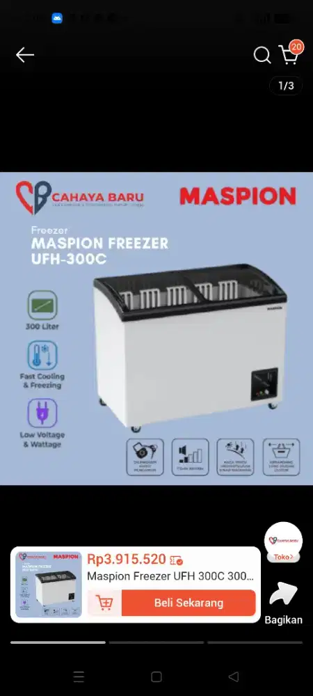 Jual freZer pemakaian 6 bulan