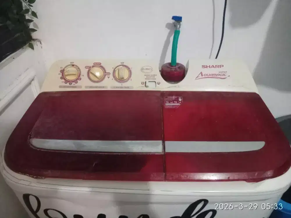 DIJUAL CEPAT – Mesin Cuci SHARP ES-T85CL (2 Tabung) Bekas