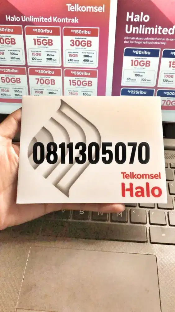 TELKOMSEL HALO 10 DIGIT SERI PULUHAN 305070 PASCABAYAR