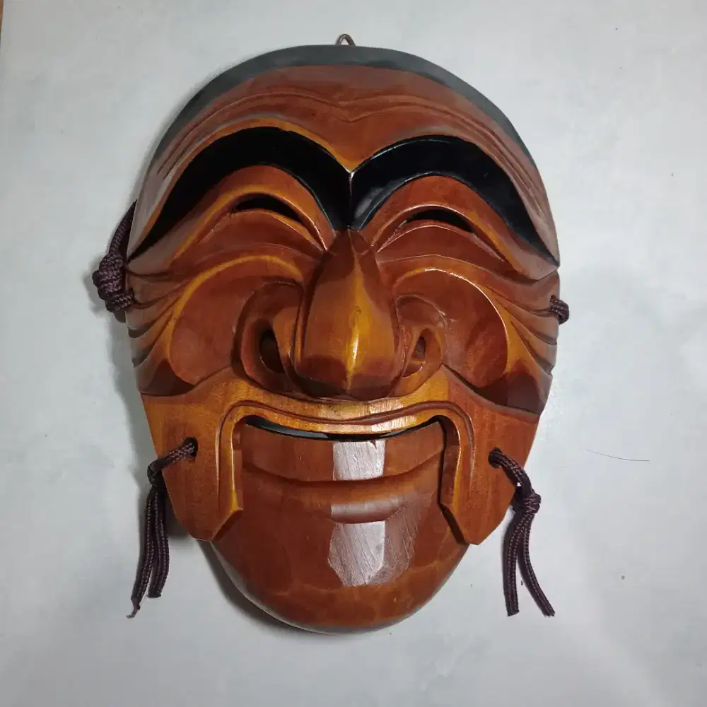 Topeng Korean Traditional Insadong Hahoe Tal Hand Carved Wood