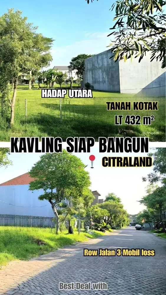 13.99JT/M2! TERMURAH! DIJUAL KAVLING TANAH CITRALAND RAFFLES TB9