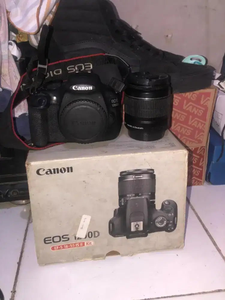 Kamera dslr canon 1200d lensa kit fullset