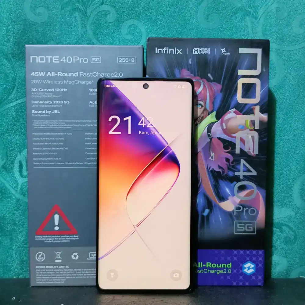 Infinix Note 40 Pro 5G 8/256 Fullset
