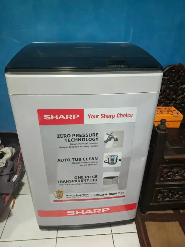 Mesin cuci sharp 1 tabung top loading baru