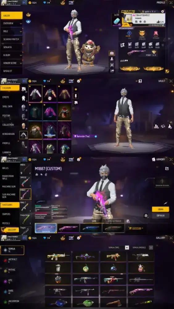 jual akun ff aman dan terpercaya