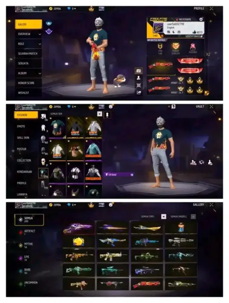 jual akun ff aman dan terpercaya