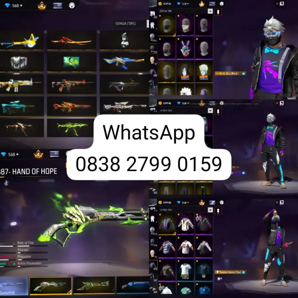 Jual akun Fre Fire Murah Meriah