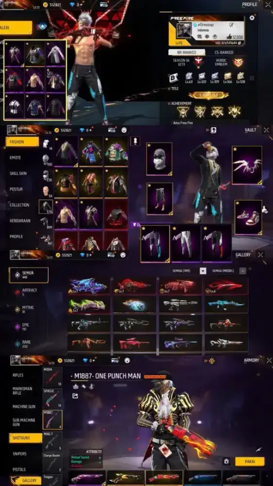 Jual akun ff aman dan terpercaya