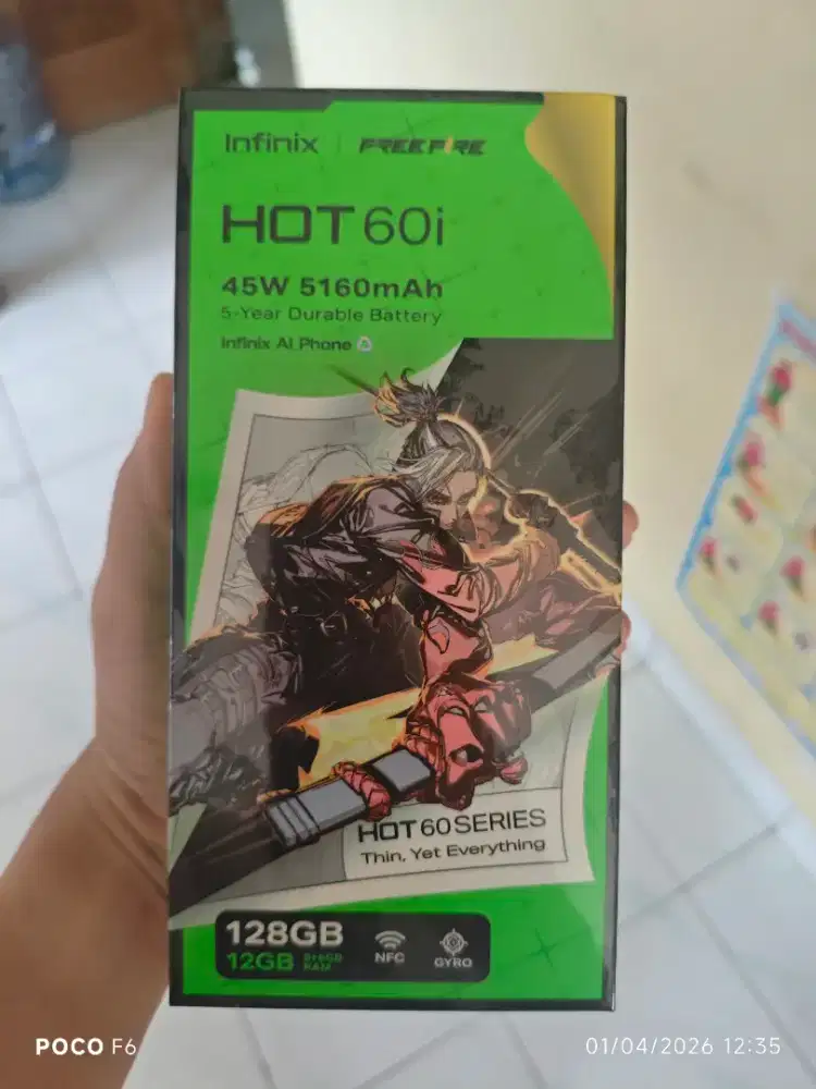 Infinix hot 60i 6/128 new