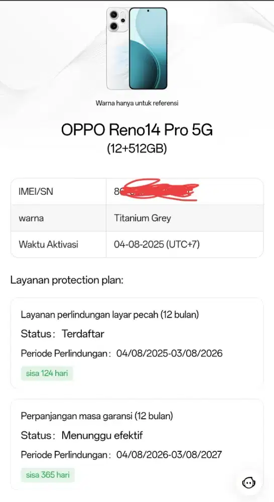 Oppo Reno 14pro 5G fullset segel mulus 99% garansi panjang
