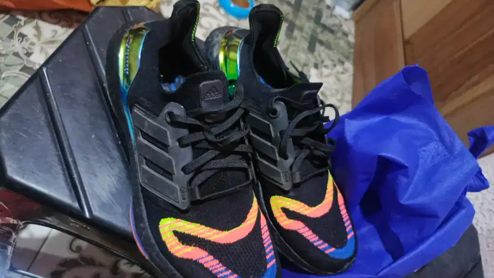 adidas ultraboost 22 linear energy black tanpa box
