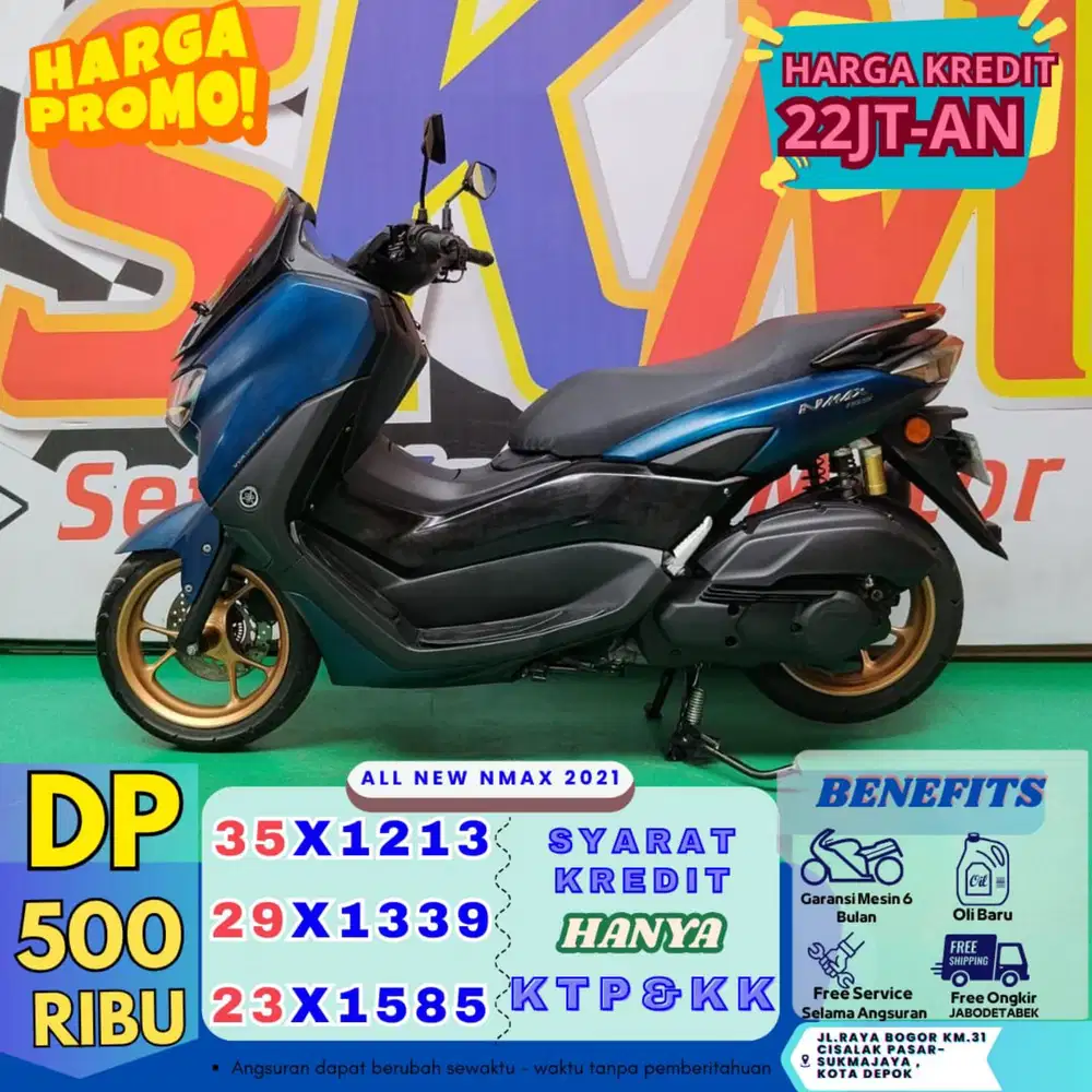 Yamaha nmax 2021 DP 500rb syarat kredit KTP KK